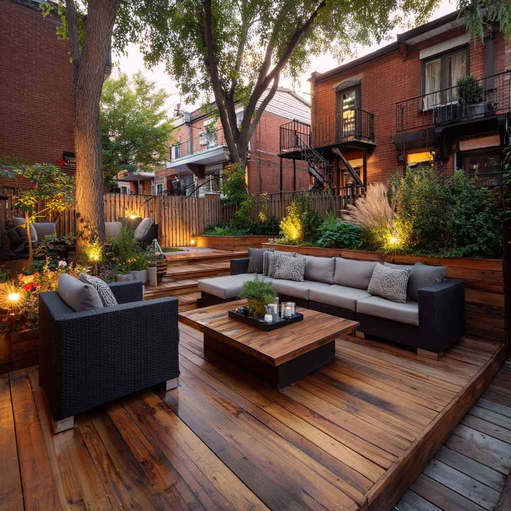 Installation de deck extérieur