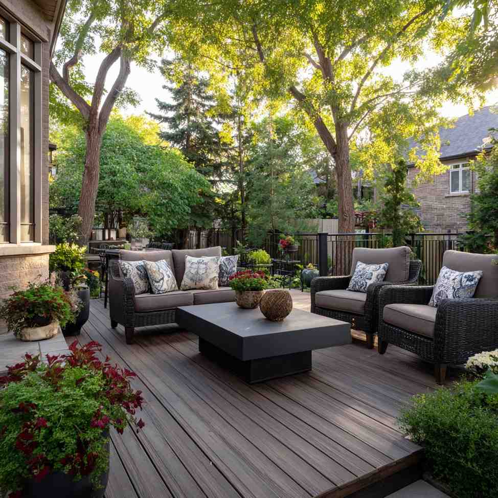 Installation de deck extérieur